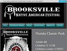 Tablet Screenshot of brooksvillenativeamericanfest.com